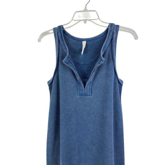 Daily Practice Thermal Waffle Tank Top Midi Dress Sz S Resort Cottage - Picture 4 of 11